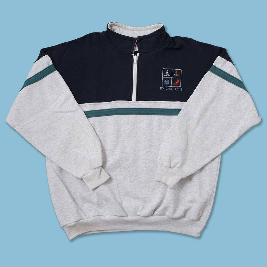 Vintage RV Charters Q-Zip Sweater XLarge