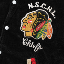 Vintage Chicago Blackhawks Padded Cord Jacket Medium