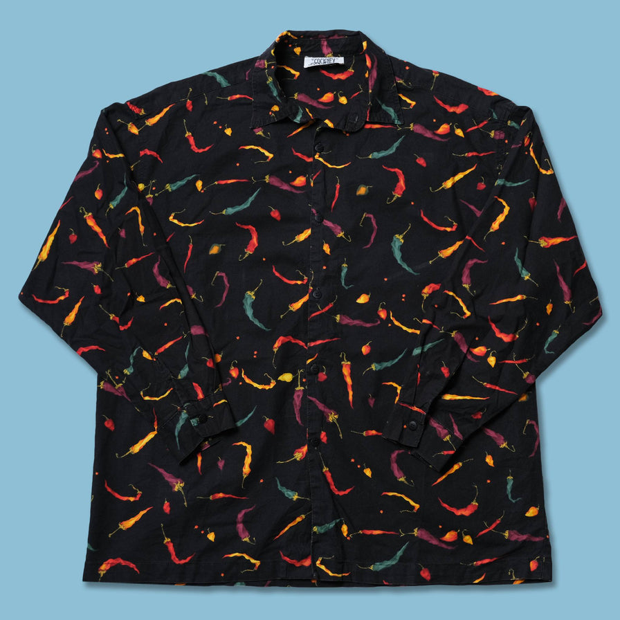 Vintage Chilli Pattern Shirt Large