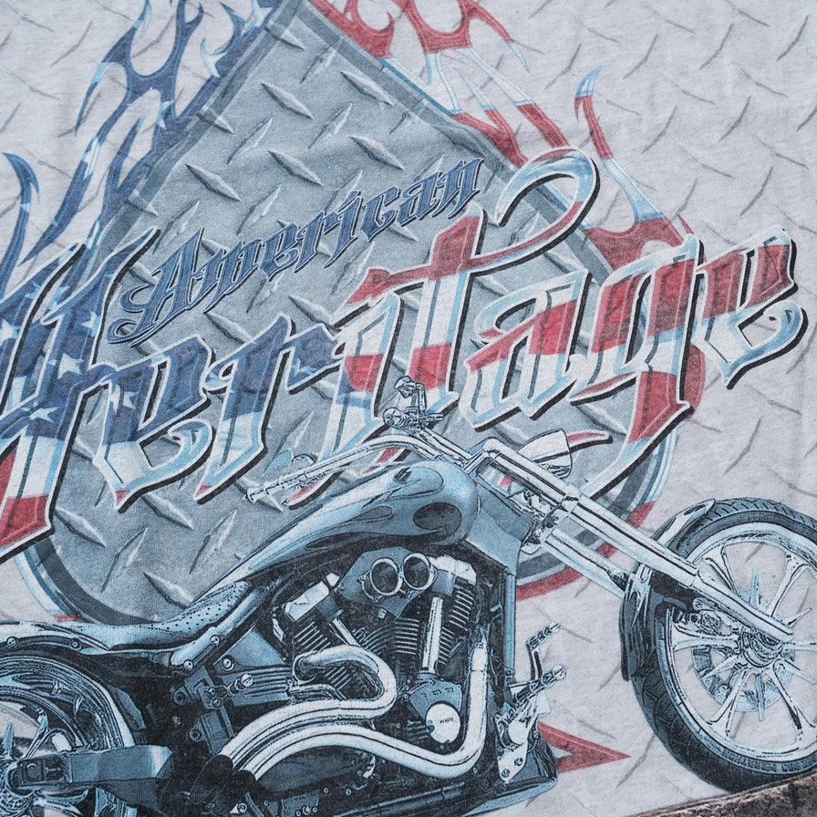 Vintage American Heritage Biker T-Shirt XLarge