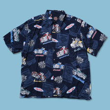 Vintage Harley Davidson Pattern Shirt XLarge