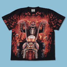 Vintage Skull Biker T-Shirt Medium / Large