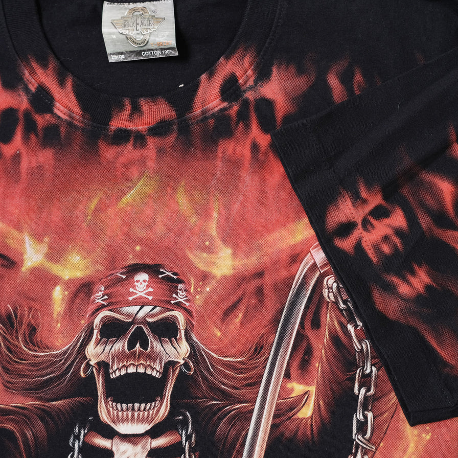 Vintage Skull Biker T-Shirt Medium / Large