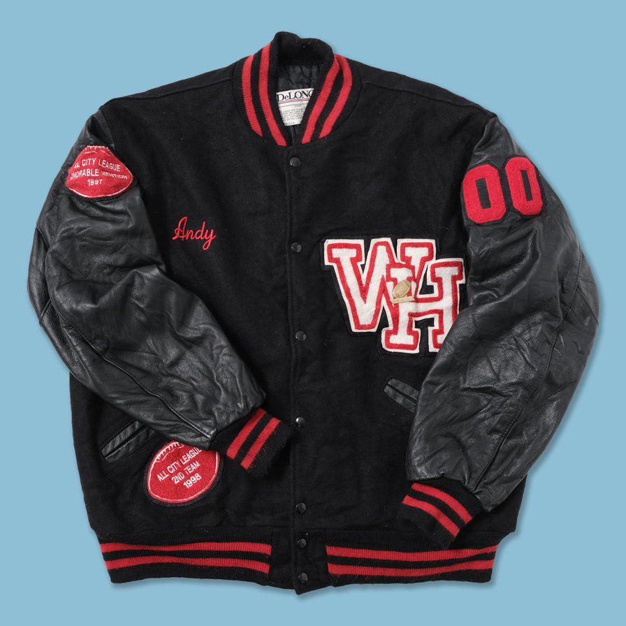 Vintage Atlanta Falcons Wool Leather Jacket XLarge