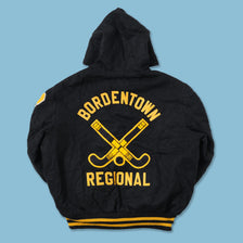 Vintage College Hooded Wool Jacket Large