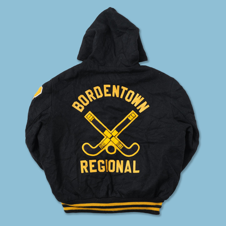 Vintage College Hooded Wool Jacket Large