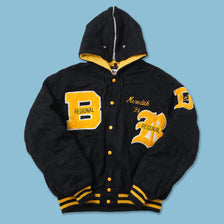 Vintage College Hooded Wool Jacket Large