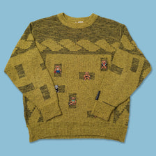 Vintage Carlo Colucci Bears Sweater XLarge