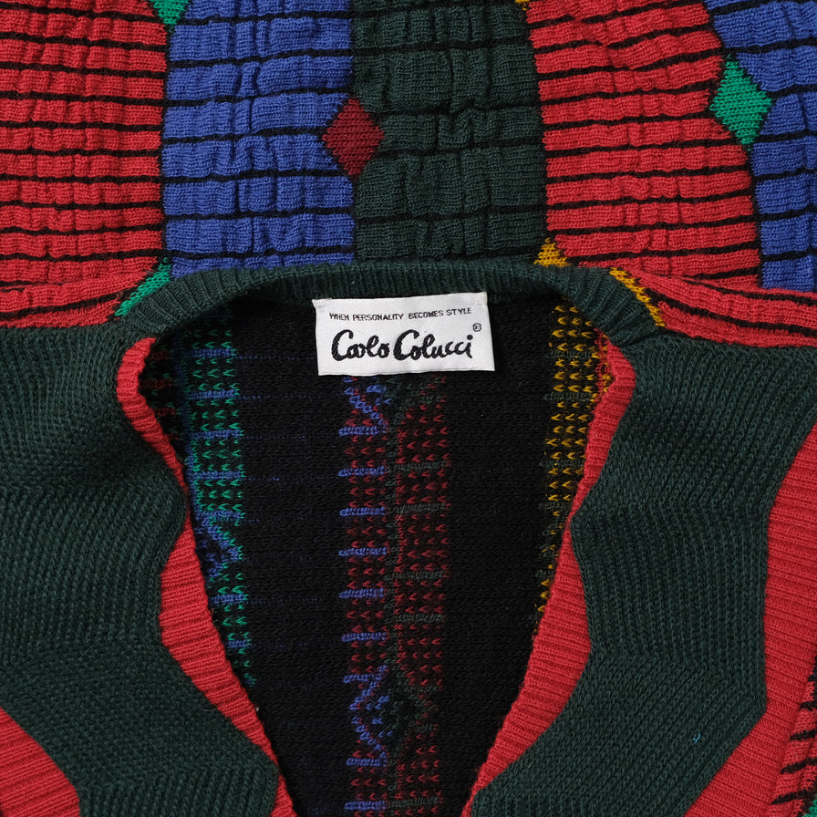 Vintage Carlo Colucci V-Neck Sweater Large