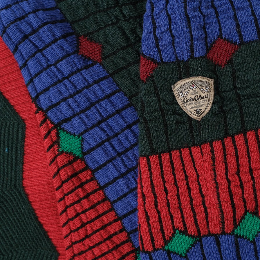 Vintage Carlo Colucci V-Neck Sweater Large