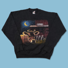 Vintage Cow Sweater Large