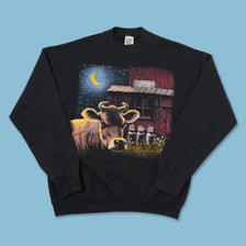 Vintage Cow Sweater Large