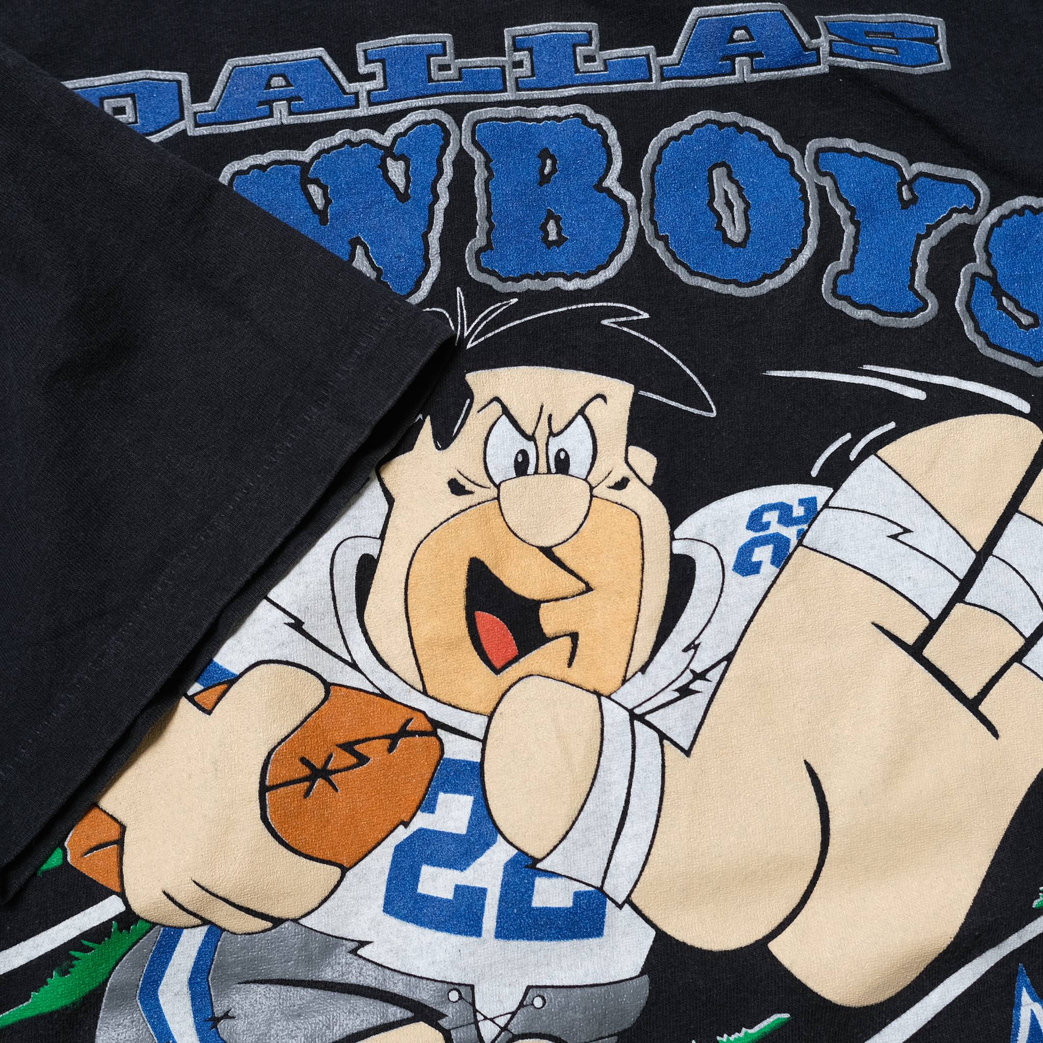 Vintage 1994 Dallas Cowboys Fred Flintstones Cartoon NFL American