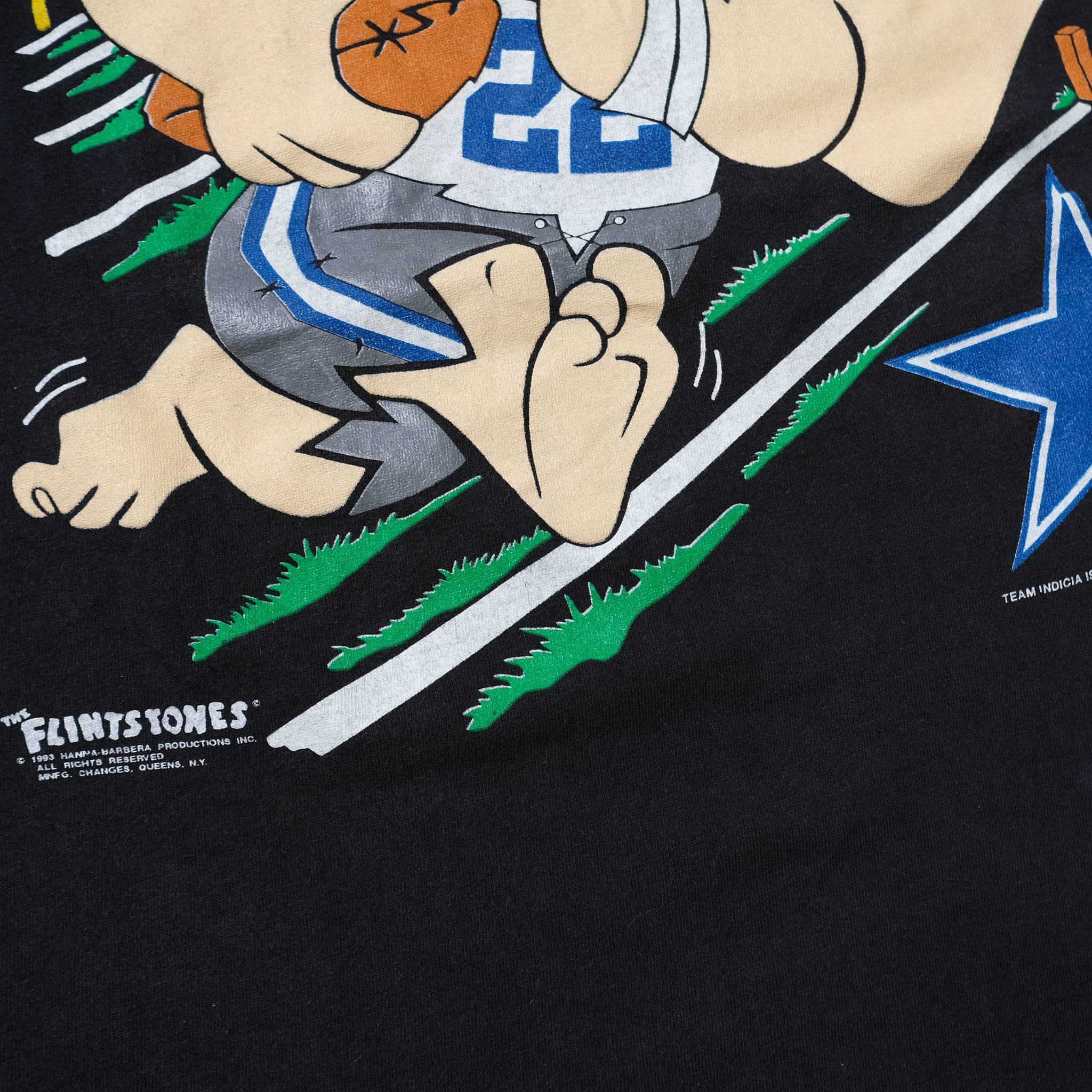 Vintage 1993 Dallas Cowboys Flintstones T-Shirt XLarge
