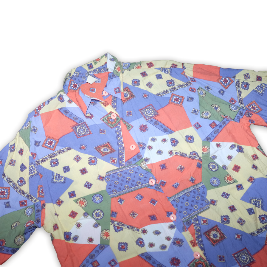 Vintage Pattern Shirt XLarge - Double Double Vintage