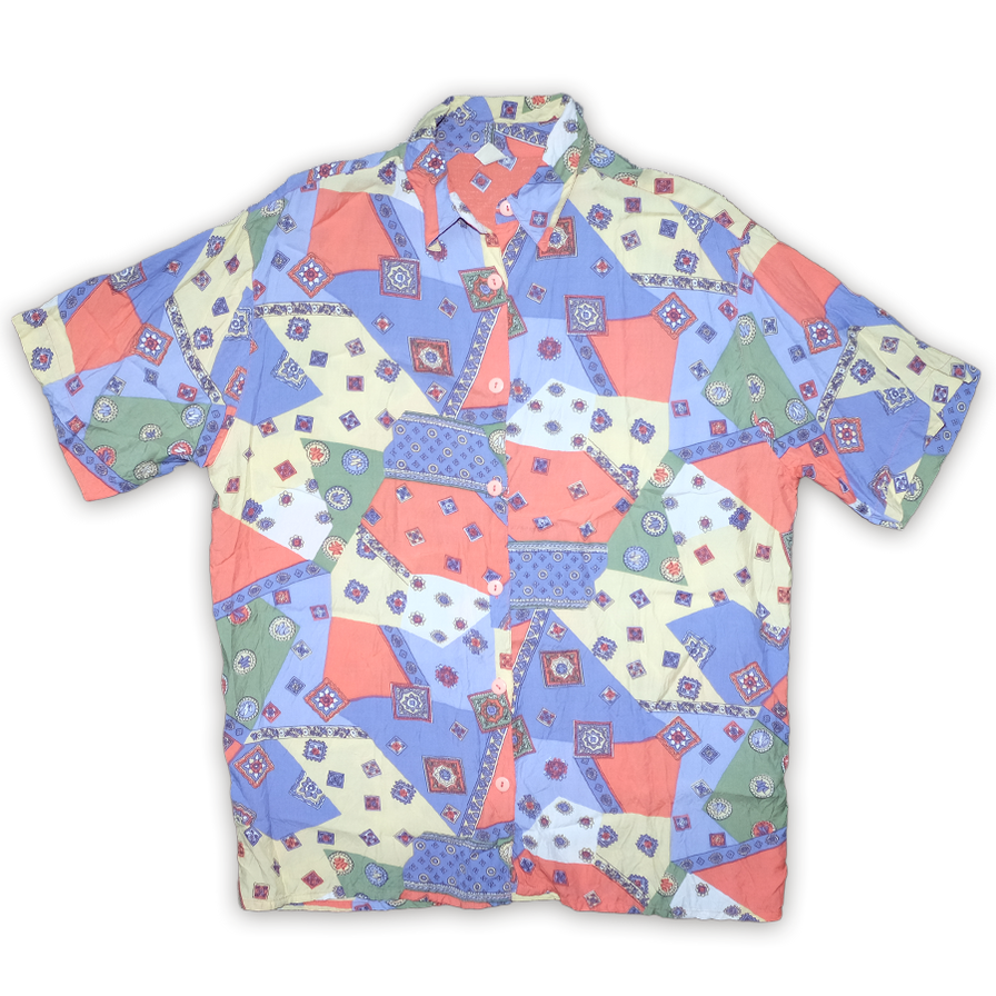 Vintage Pattern Shirt XLarge - Double Double Vintage