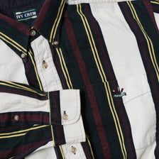 Vintage Women's Cropped Vertical Striped Shirt Onesize