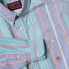 Vintage Women's Cropped Vertical Striped Shirt Onesize