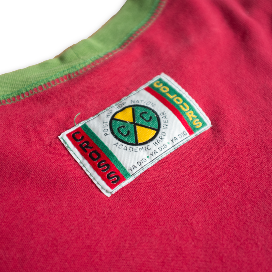 Cross Colours 3/4 Sleeve T-Shirt Large Double Double Vintage