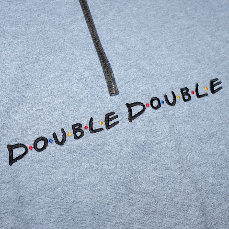 Double Double Friends Q-Zip Sweater - Double Double Vintage