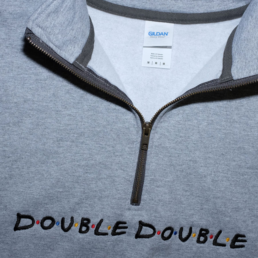 Double Double Friends Q-Zip Sweater - Double Double Vintage