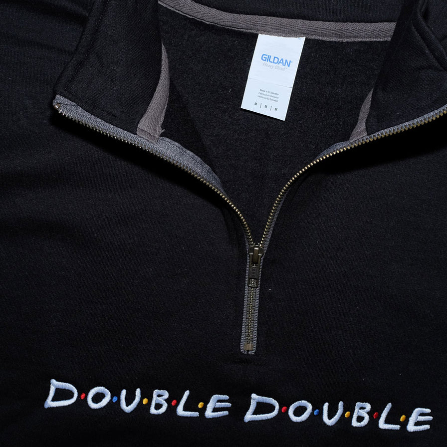 Double Double Friends Q-Zip Sweater - Double Double Vintage