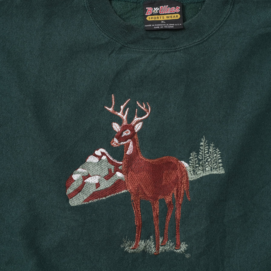 Vintage Deer Sweater XLarge