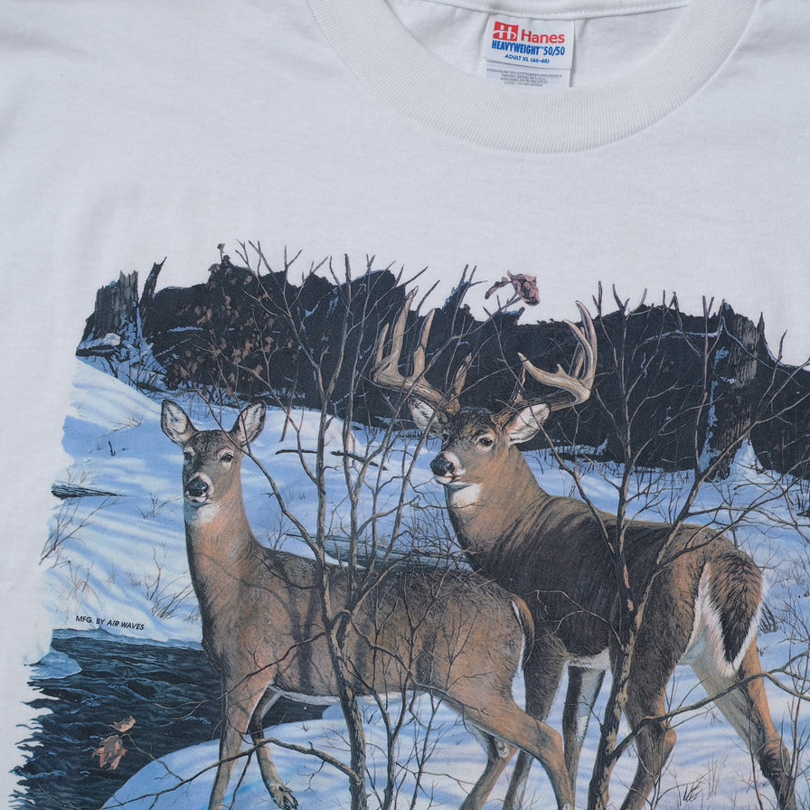 Vintage Startled Deer T-Shirt XLarge