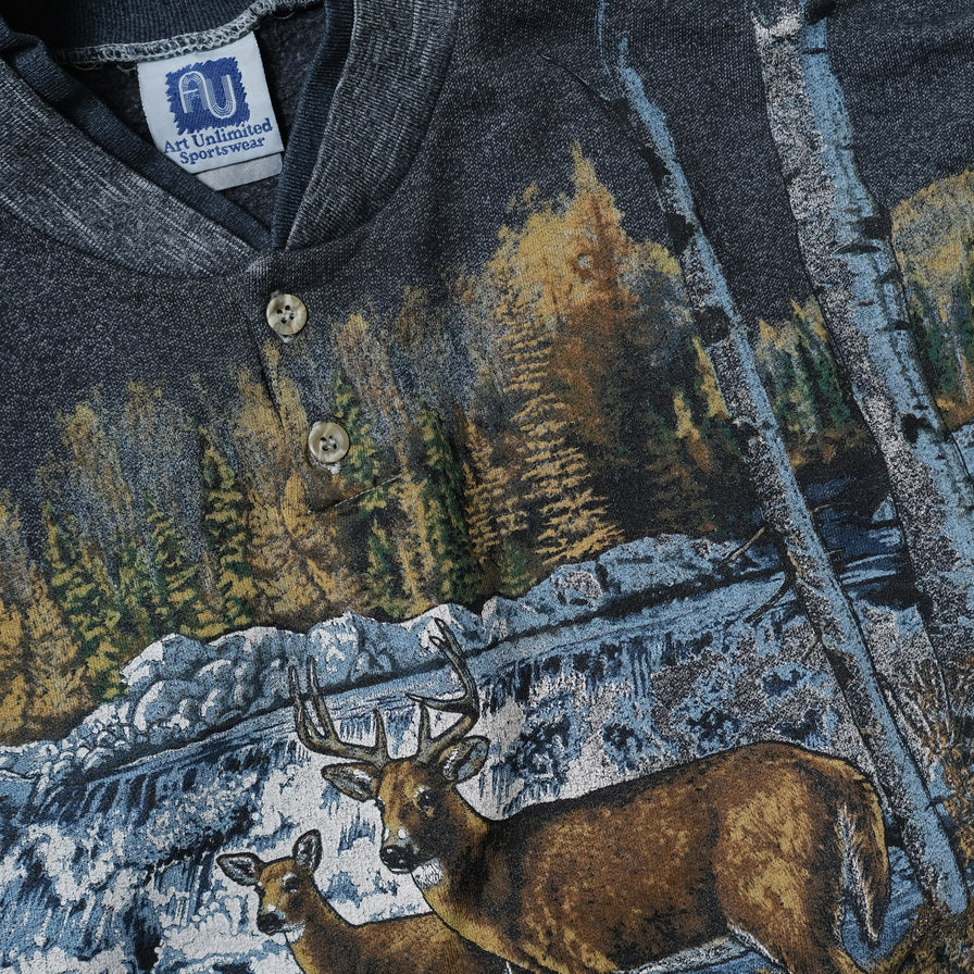 Vintage Deer Sweater Medium