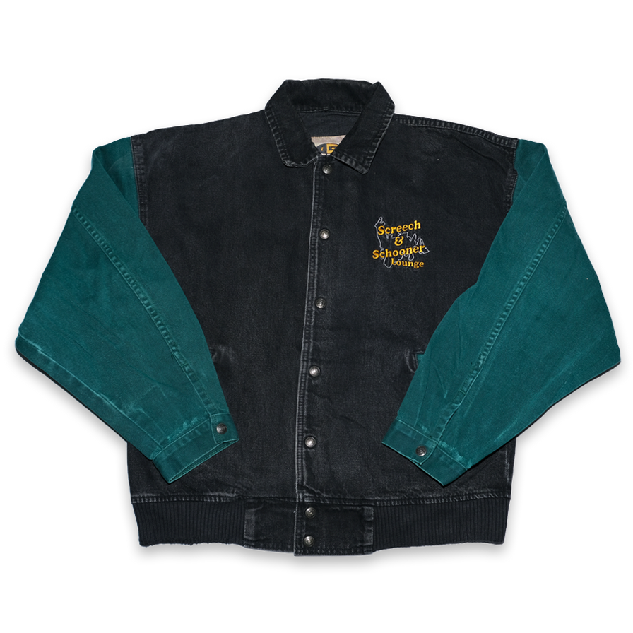 Vintage Denim College Jacket Medium