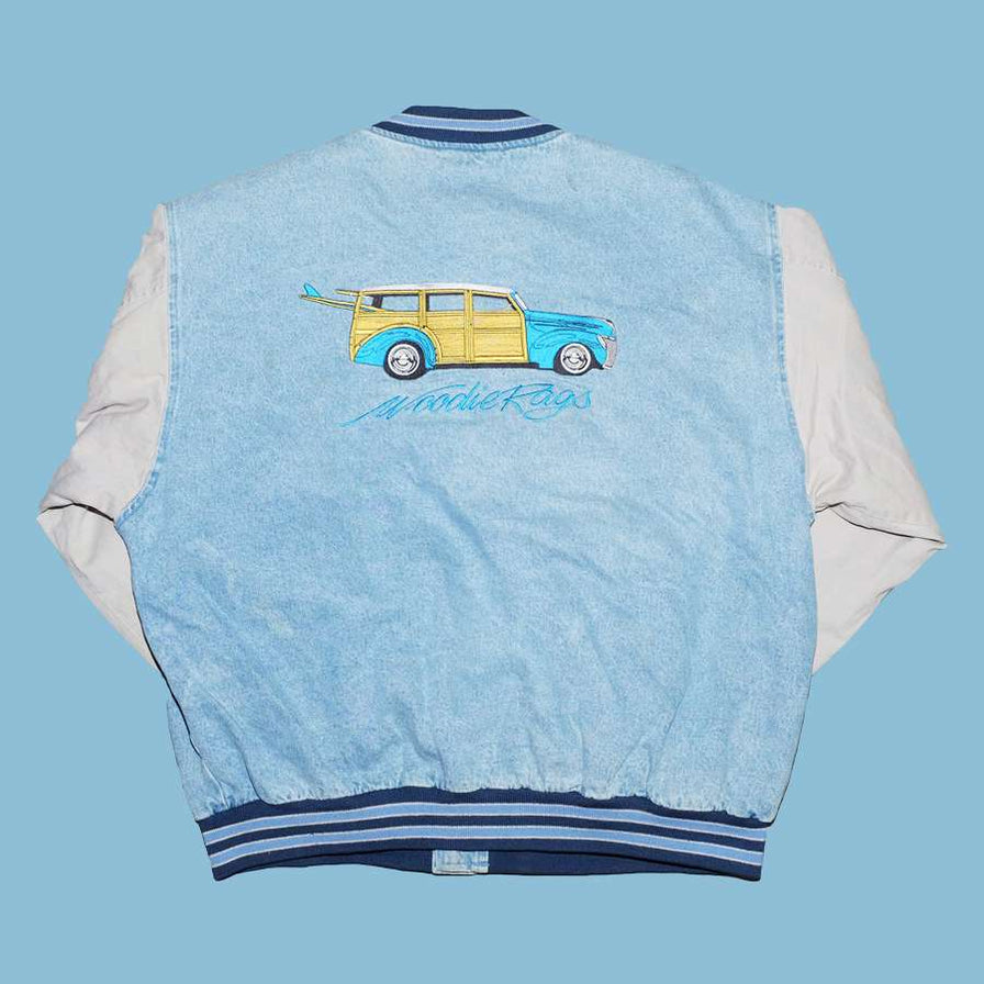 Vintage Denim College Jacket XLarge