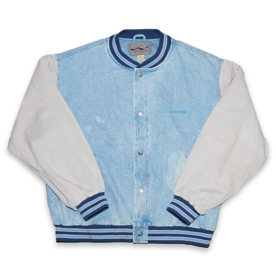 Vintage Denim College Jacket XLarge