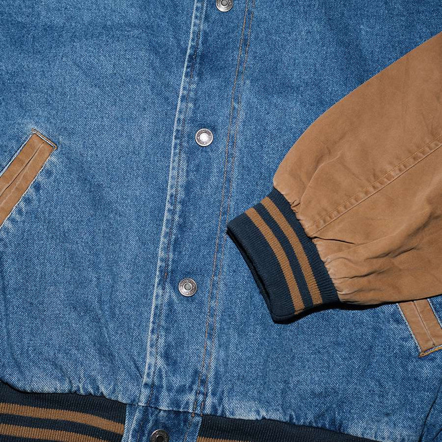 Vintage Denim College Jacket XLarge