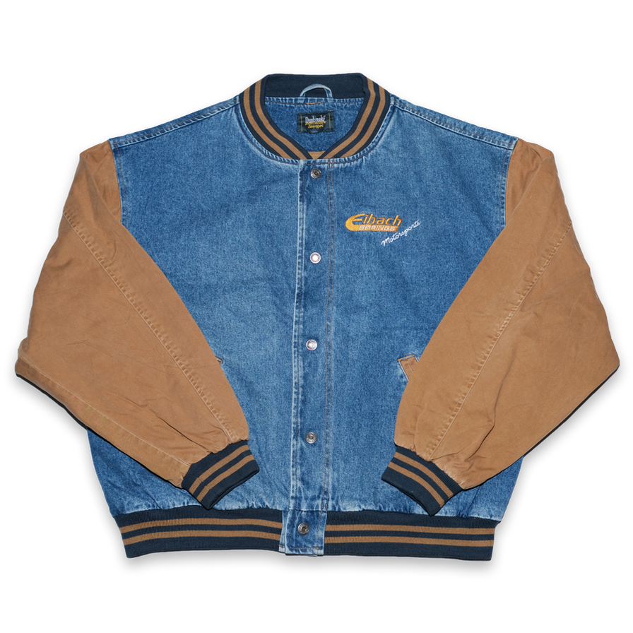 Vintage Denim College Jacket XLarge