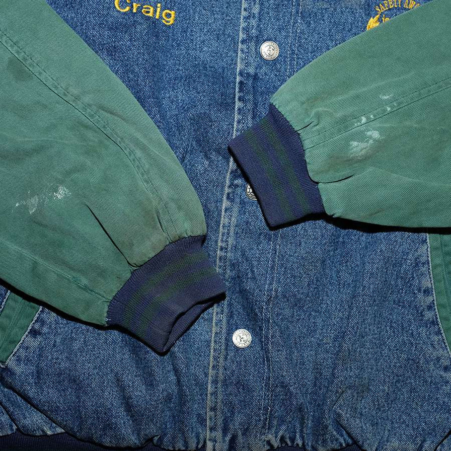 Vintage Denim College Jacket XLarge
