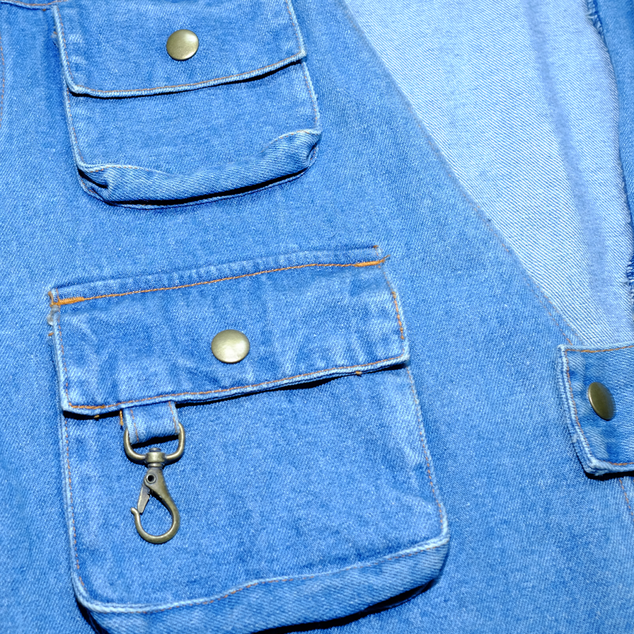 Vintage Denim Vest XLarge - Double Double Vintage