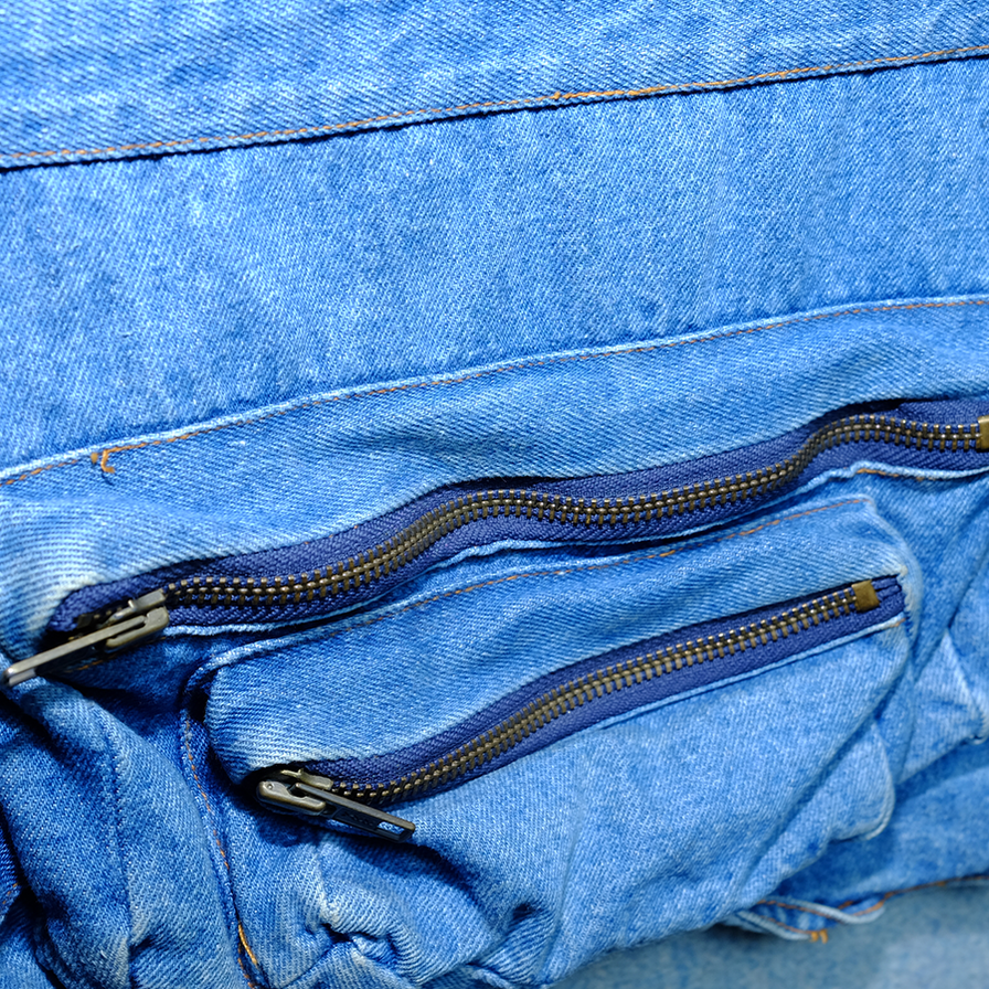 Vintage Denim Vest XLarge - Double Double Vintage