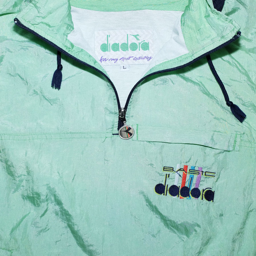 Vintage Diadora Hooded Windbreaker Large