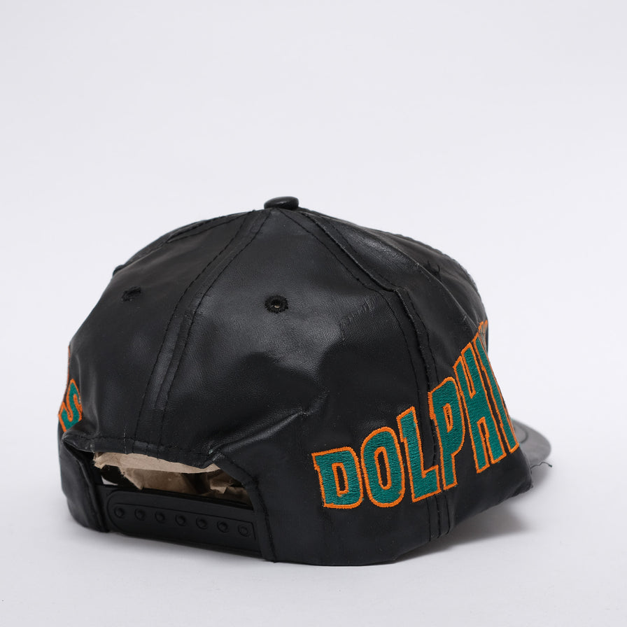 Vintage Deadstock Miami Dolphins Leather Snapback