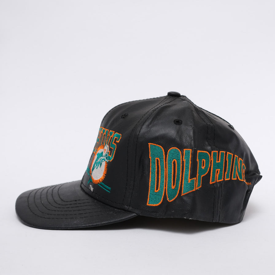 Vintage Deadstock Miami Dolphins Leather Snapback