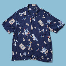 Vintage Gambling Pattern Shirt Large