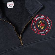Vintage Dunlop Fire Dept. Q-Zip Sweater Large / XLarge