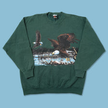 Vintage Bald Eagle Sweater XXLarge