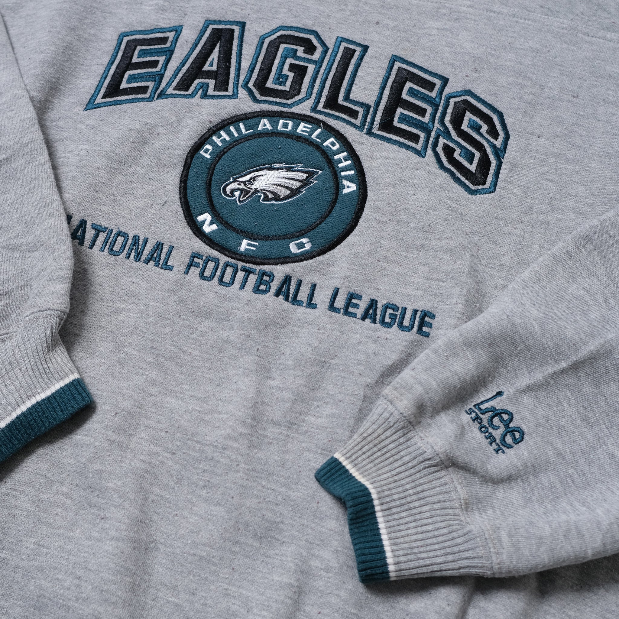 Vintage 90s Lee Sports Philadelphia cheapest Eagles pullover hoodie sweatshirt XL gray