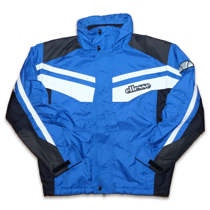 【美品】ELLESSE スキーウェア 青白　Ｍサイズ Amazon.co.jp: ellesse(エレッセ)キッズスキーウェア E-J8272