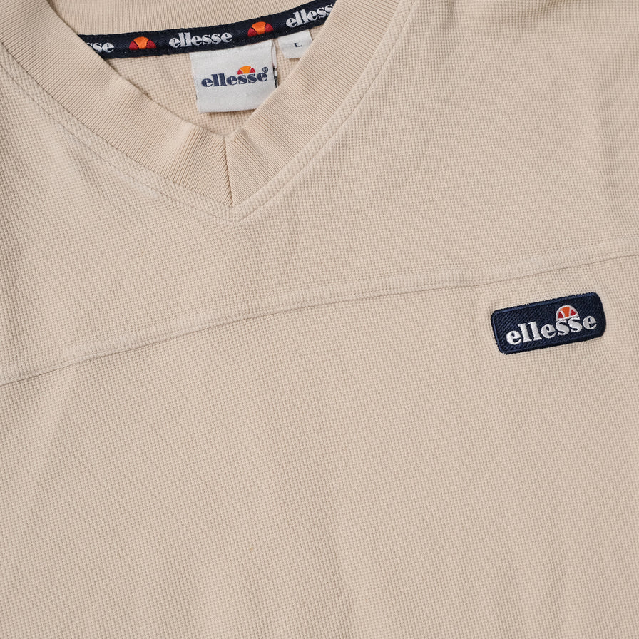 Vintage Ellesse V-Neck T-Shirt Large