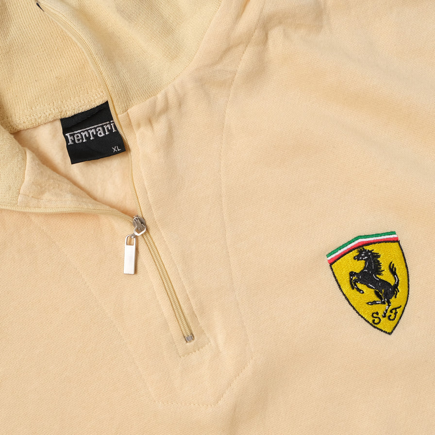Vintage Ferarri Q-Zip Sweater XLarge