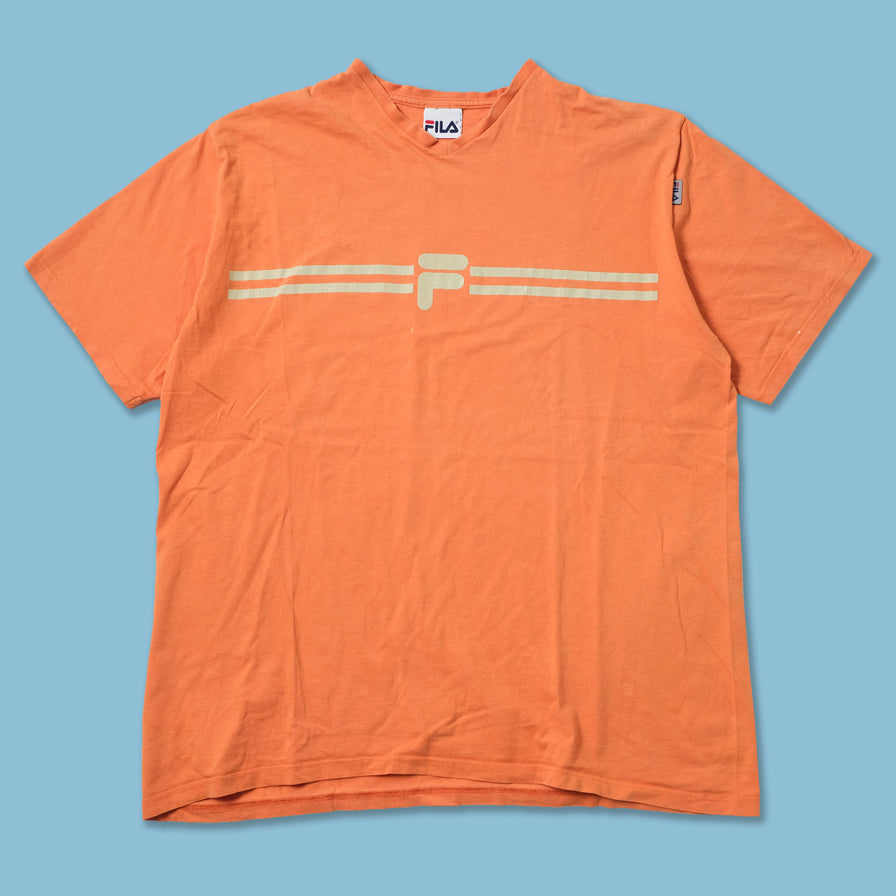 Vintage Fila V-Neck T-Shirt XXL