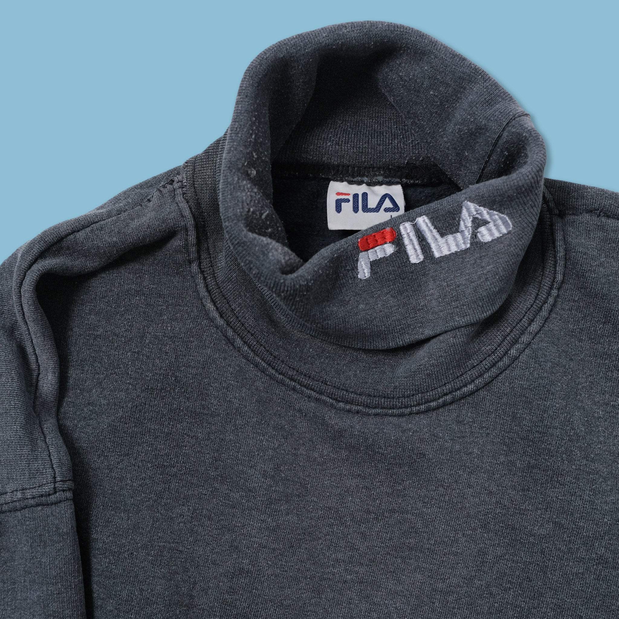 Vintage Fila Turtleneck Sweater Medium Large Double Double Vintage