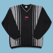 Vintage Fila V-Neck Knit Sweater XLarge